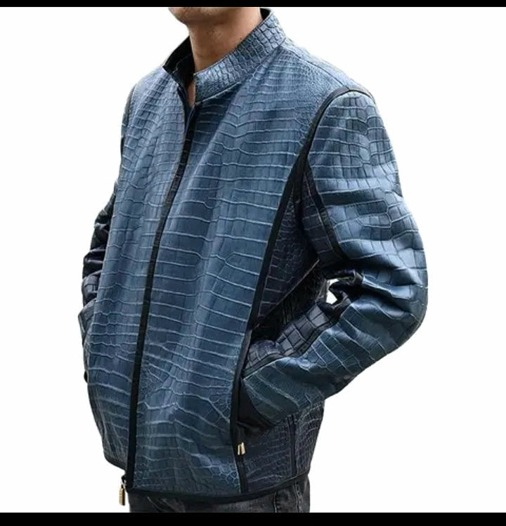 DON JOHN Crocodile Jackets Handmade Men's